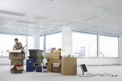 Packed student belongings ready for short-term storage in Paddington
