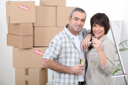 Local removals vehicle loading in central London